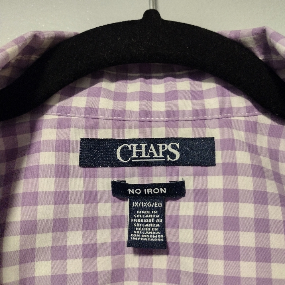 Chaps button down plaid Checked top - image 3